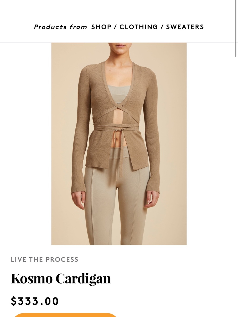 Live The Process Kosmo Cardigan - Taupe Brown